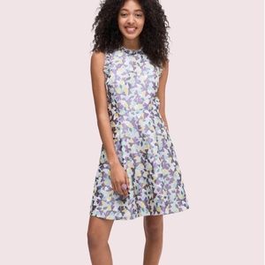 Kate Spade Jacquard Fit & Flare Moonglow Dress